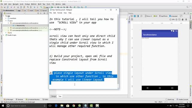 Android scrollview example смотреть онлайн