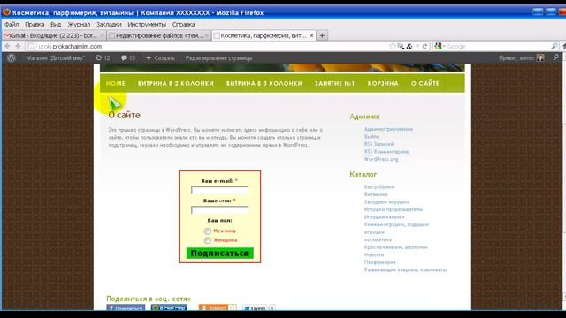 Дизайн темы WordPress Вводная часть смотреть онлайн