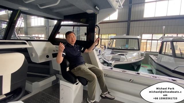 Allsea 2022 most popular aluminum fishing boat Profisher 685 with galley смотреть онлайн