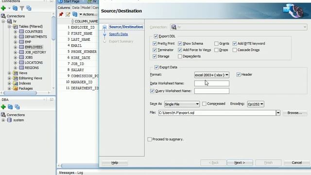 Export Tables to Excel by using Oracle SQL Developer смотреть онлайн