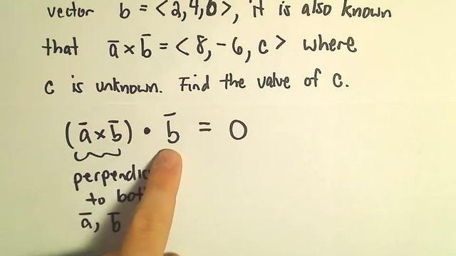 Find Missing Component of a Vector Given the Crossproduct of Two Vectors смотреть онлайн