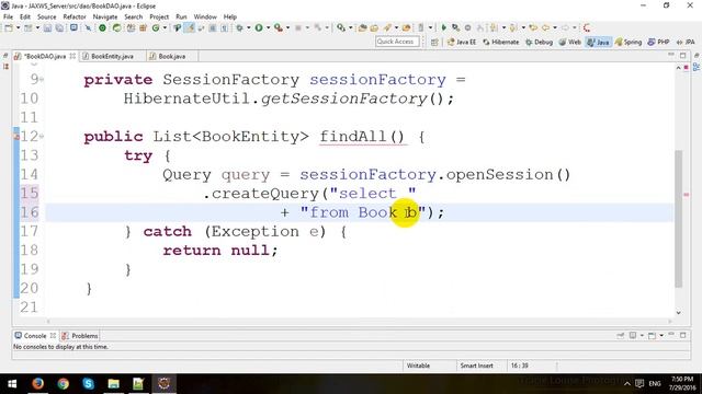 Building SOAP Web Services with JAX-WS - Hibernate смотреть онлайн