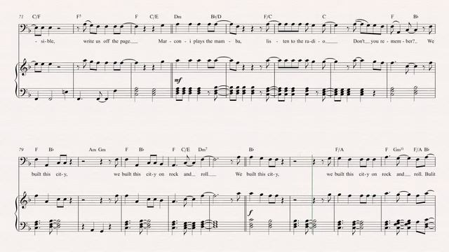 Euphonium - We Built this City - Starship Sheet Music, Chords, & Vocals смотреть онлайн