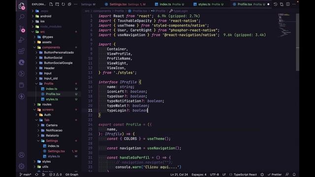 Aula 49 - Curso React Native + Typescript - Criando Screen Settings - Parte 02 смотреть онлайн