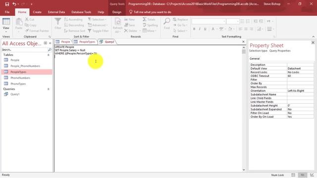12. Microsoft Access 2016: Updating Data With UPDATE and SET in a SQL Query смотреть онлайн