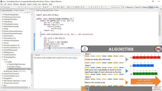 How to implement Radix Sorting Algorithm in Java ? | Algorithm & Implementation | @TechRanch смотреть онлайн