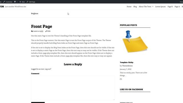 Popular Posts Widget - Brighton - Free WordPress Blog Theme смотреть онлайн