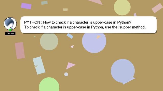 PYTHON : How to check if a character is upper-case in Python? смотреть онлайн