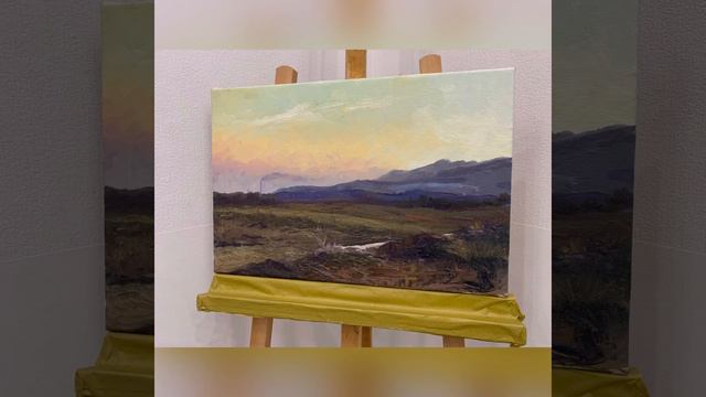 Горные пейзажи Киргизии. Картины маслом смотреть онлайн
