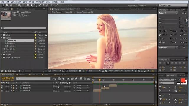 Создание простого слайд-шоу (2RogerThat - Уроки по After Effects) смотреть онлайн