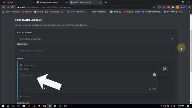 Send Embeds Messages On MEE6 Bot *New Feature 2022* смотреть онлайн
