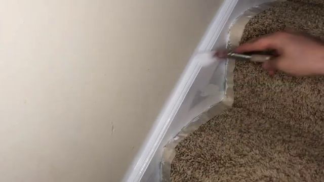How to paint trim on your stairs (by carpeted treads) смотреть онлайн