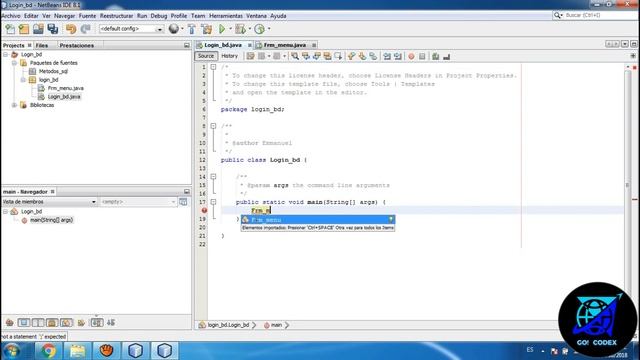 Login/Inicio de sesión en JAVA, conectado a una base de datos MySQL Y dando de Alta al usuario (1/5 смотреть онлайн