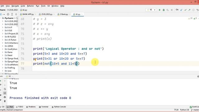 Assignment Operator | Logical Operator | Membership and Identity operators in Python смотреть онлайн