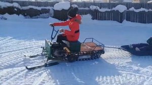 Самодельный мини снегоход