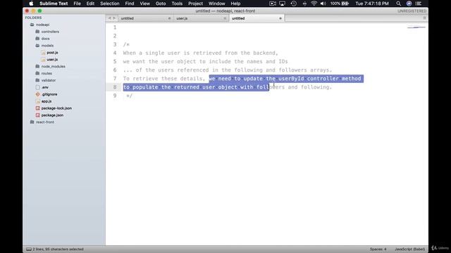 2 Following and followers User schema and userById method смотреть онлайн