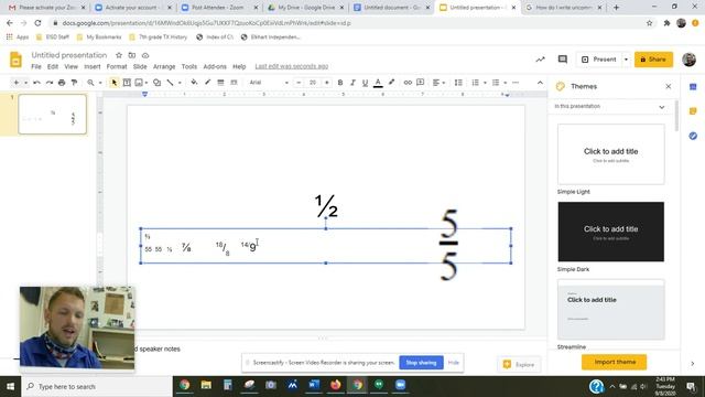 Adding Fractions to a Google Slide смотреть онлайн