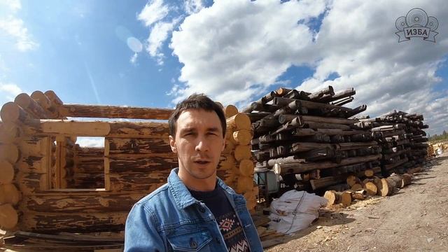 Баня ручной рубки 6х6 метров из бревна диаметром 24-28 см смотреть онлайн