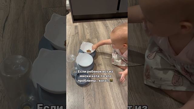 Если ребенок есть из миски кота, то это проблемы… кого?))