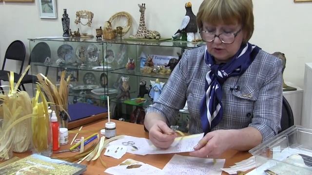 Художественная аппликация из соломки смотреть онлайн