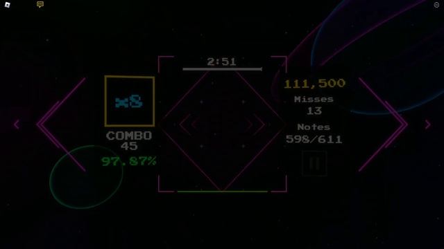 Playing rhythm game Sound Space 4K (Roblox) смотреть онлайн