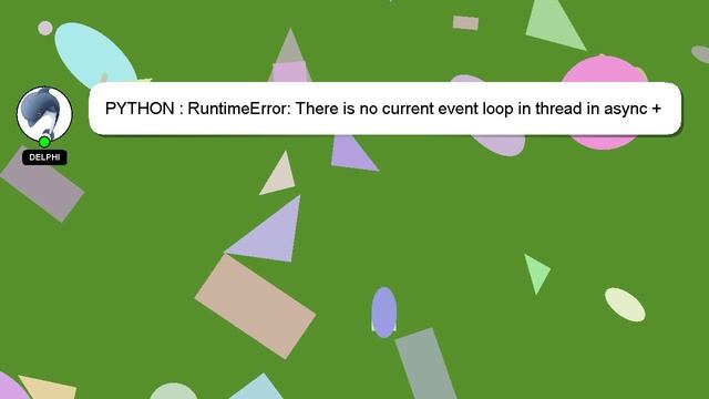 PYTHON : RuntimeError: There is no current event loop in thread in async + apscheduler смотреть онлайн