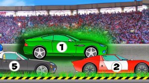 АВТОВОЗ и ГОНОЧНЫЕ МАШИНКИ. Гонки между разноцветными машинками - Кто же ВЫИГРАЕТ?