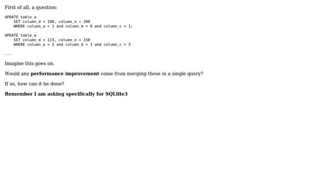 Databases: SQLITE - Update multiple columns, in multiple rows on a table with a composite PK смотреть онлайн