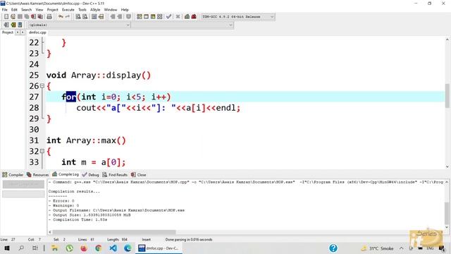 Defining Member Function Outside Class in C++(Urdu/Hindi) смотреть онлайн