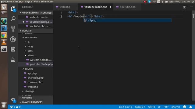 Laravel 5.8 tutorial #5 - simple View смотреть онлайн