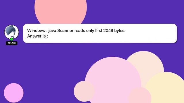 Windows : java Scanner reads only first 2048 bytes смотреть онлайн