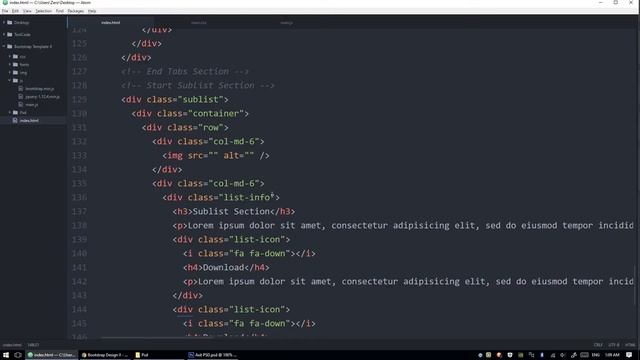 Twitter Bootstrap 3 Design 2 In Arabic #11 - Creating Sub List Section Part 1 смотреть онлайн