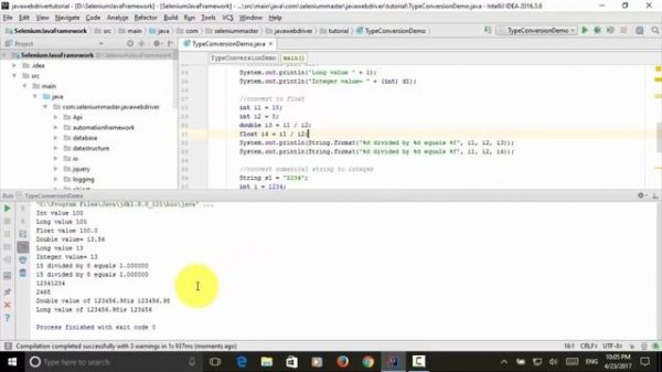 Selenium Java Webdriver -  Java Data Type Conversion