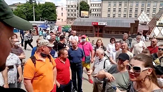 Гомель, 07.06.2020г., пикеты и сборы подписей за кандидатов в президенты. смотреть онлайн