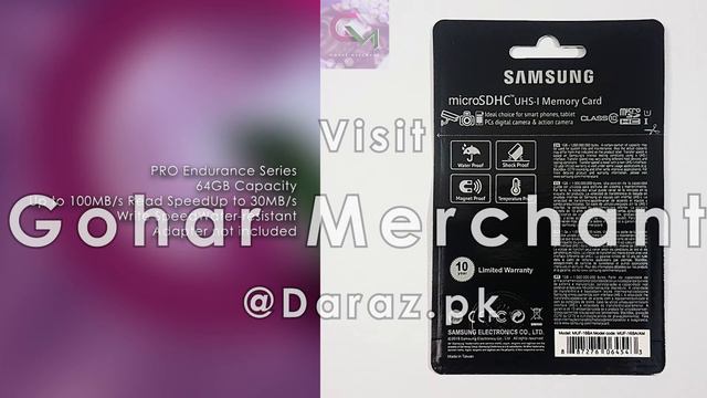 64GB Samsung MicroSD Card PRO ENDURANCE Class 10 (without Adapter) on Daraz.pk by Gohar Merchant смотреть онлайн