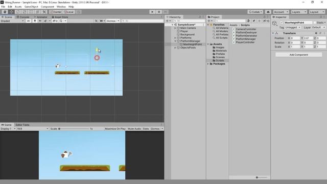 Runner - платформы на разной высоте #7 - Unity легко смотреть онлайн