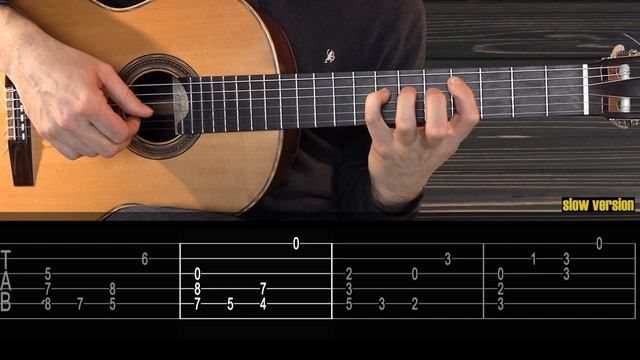 Prelude no.1 [Tarrega).Guitar Tutorial. Free Tab/Sheet смотреть онлайн
