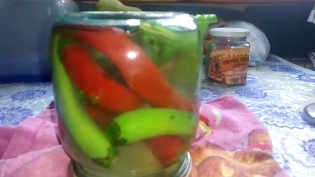 Домашние заготовки! Маринованный острый перец! Простой рецепт! Заготовки на зиму! смотреть онлайн