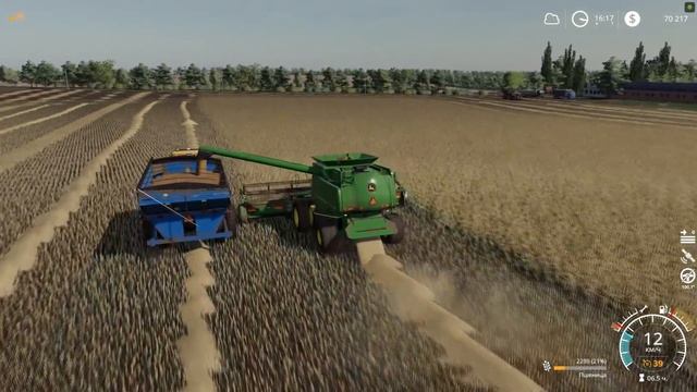 FS19 |Карта Кошмак| Начало большой уборки День 1 John Deere 9750STS W550i Case МАЗ FORD Fendt 930 смотреть онлайн