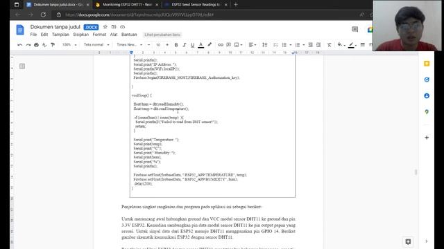 Taufik Nur Hidayat_2010952009_ Setting Komunikasi IOT ESP32 dan DHT11 dengan Platform Firebase смотреть онлайн
