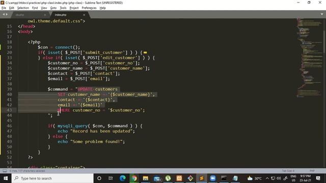PHP Edit in mysql ZOOM Class Part-2 смотреть онлайн