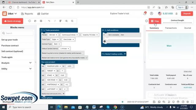 Best Deriv Binary Trading Bot 2023 | 100% Profits Strategy for 5 USD Low Balance (Live Trading) смотреть онлайн