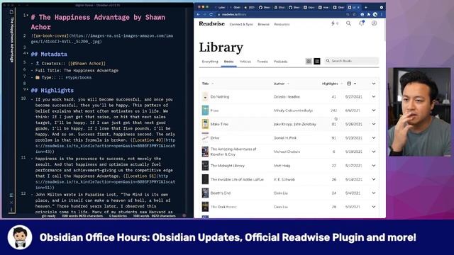 Obsidian Office Hours: Official Readwise Plugin and More смотреть онлайн