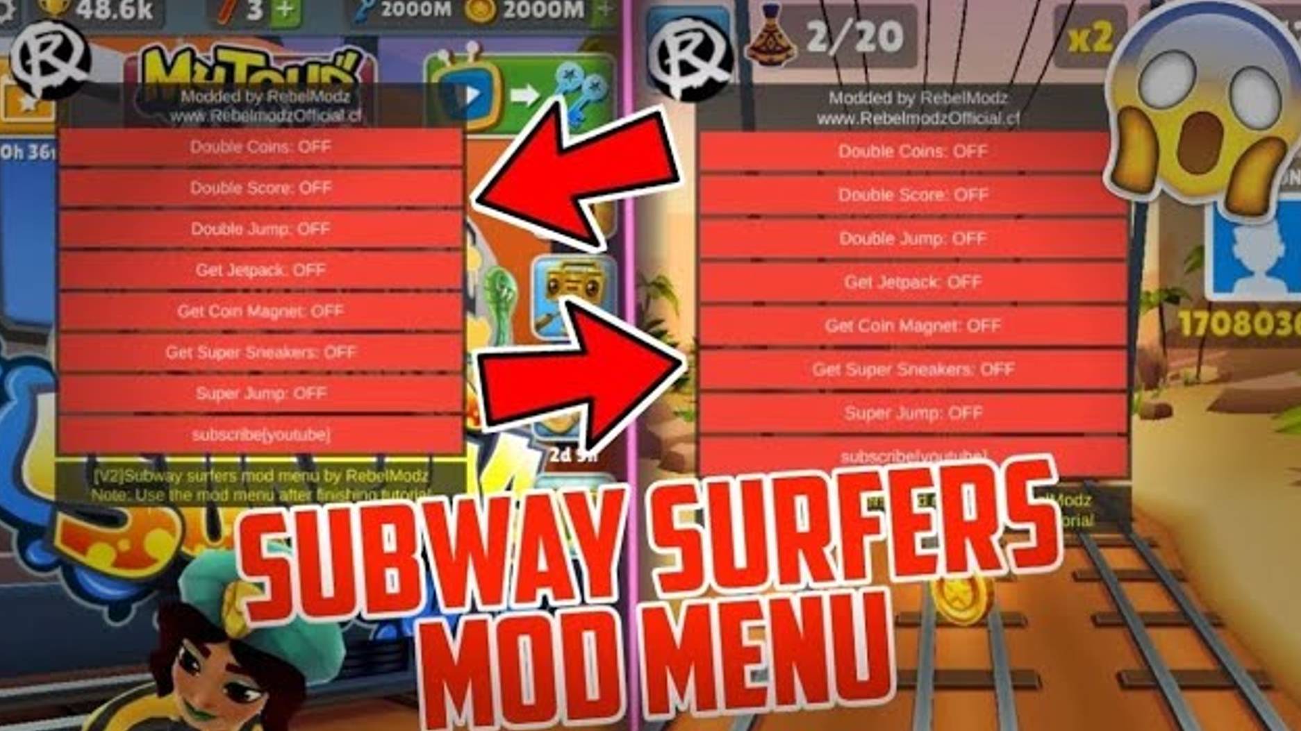 КАК СКАЧАТЬ Subway Surfers С ЧИТ МЕНЮ // ЧИТЫ Subway Surfers смотреть онлайн