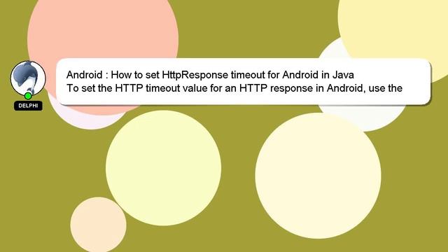 Android : How to set HttpResponse timeout for Android in Java смотреть онлайн