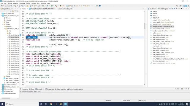 Set up multiple ADCs on STM32 microcontrollers using DMA смотреть онлайн
