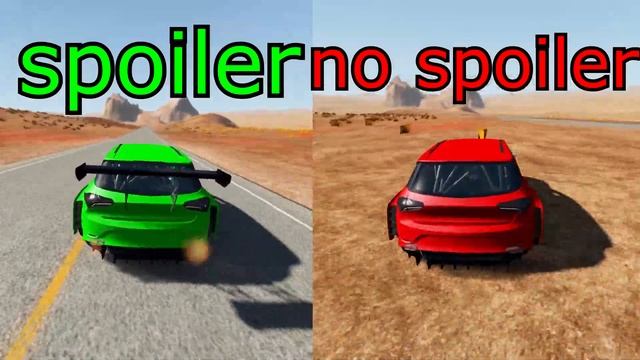 SPOILER VS NO SPOILER | BeamNG DRIVE