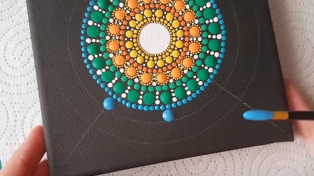 Como Pintar Mandalas Con Acrílicos #16 - Puntillismo  Paso A Paso Con Pincel