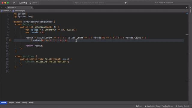 C# Tutorial - Solving the Permutation Missing Element Codility Developer Lesson using C# смотреть онлайн