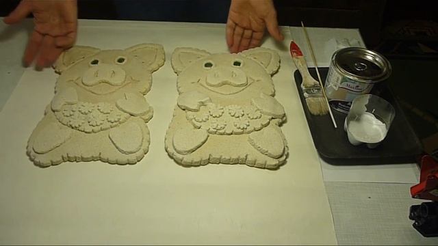 Панно на Новый год. Символ 2019 года. Свинка из соленого теста. смотреть онлайн